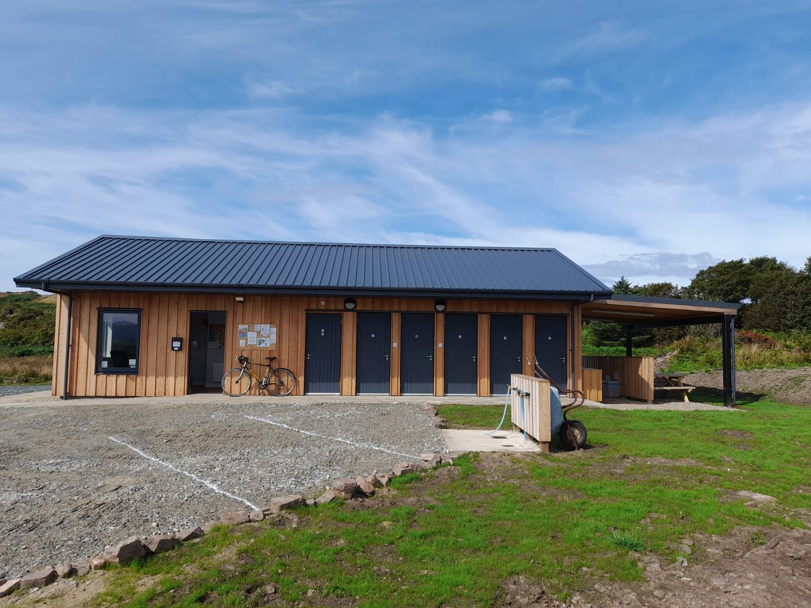 Facilities building during construction